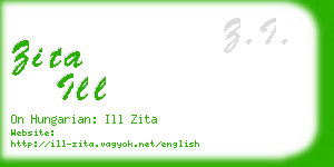 zita ill business card